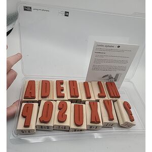 Stampin Up Headline Alphabet Letters‎ Upper Case Stamp Set 2" Junk Journaling